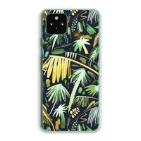 Tropical Palms Dark: Google Pixel 5a 5G Transparant Hoesje