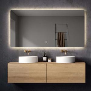 Badkamerspiegel SaniClear Aspen | 160x70 cm | Indirecte verlichting | Touch button | Met spiegelverwarming