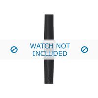 Armani horlogeband AR-5603 Leder Zwart 18mm