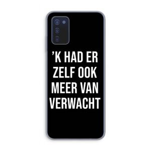 Meer verwacht - Zwart: Samsung Galaxy A03s Transparant Hoesje