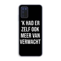 Meer verwacht - Zwart: Samsung Galaxy A03s Transparant Hoesje