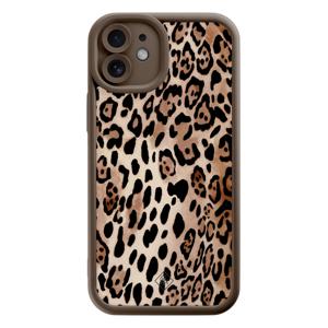 iPhone 11 bruine case - Golden wildcat