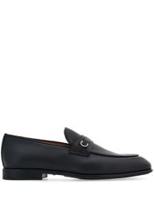 Ferragamo Gancini-plaque leather loafers - Noir