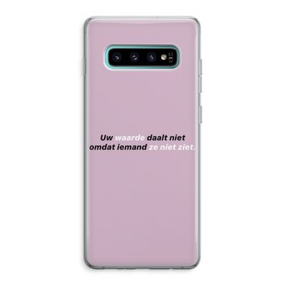 uw waarde daalt niet: Samsung Galaxy S10 Plus Transparant Hoesje