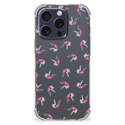 Doorzichtige Silicone Hoesje voor iPhone 16 Pro Max Unicorns Doorzichtige Silicone Hoesje voor iPhone 16 Pro Max Unicorns