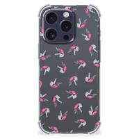 Doorzichtige Silicone Hoesje voor iPhone 16 Pro Max Unicorns