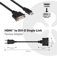 CLUB3D HDMI to DVI Single Link Passive Adapter - thumbnail