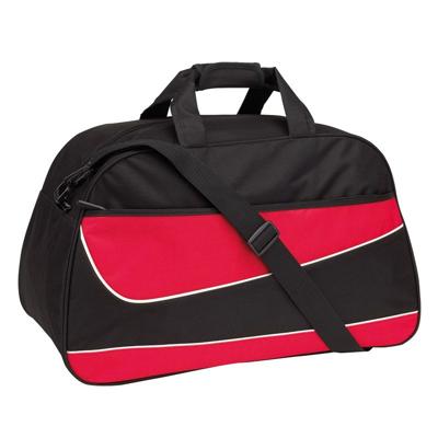 Sporttas - 50 liter - rood/zwart - 55 x 32 x 28 cm - weekendtas