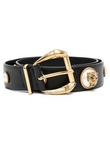 Roberto Cavalli ceinture à ornements de perles artificielles - Noir