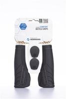Herrmans line dd36 - ergonomisch verstelbaar fiets handvat (125mm) - zwart/grijs
