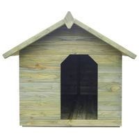 The Living Store hondenhok - geïmpregneerd grenenhout - 105 x 153 x 98 cm - groen - thumbnail