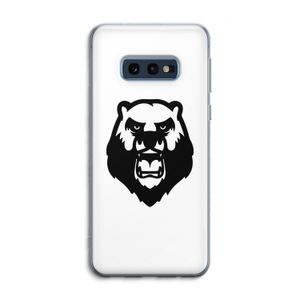 Angry Bear (white): Samsung Galaxy S10e Transparant Hoesje