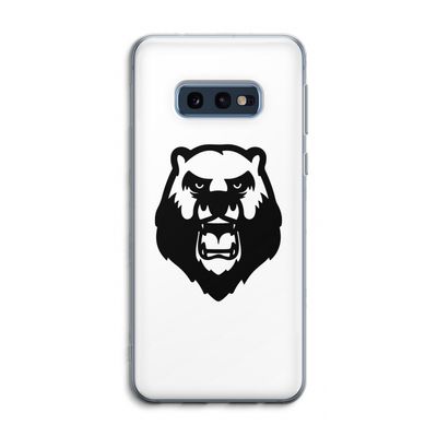 Angry Bear (white): Samsung Galaxy S10e Transparant Hoesje