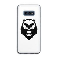 Angry Bear (white): Samsung Galaxy S10e Transparant Hoesje