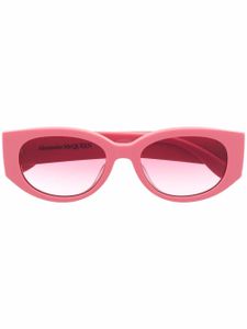 Alexander McQueen Eyewear lunettes de soleil Graffiti à monture ovale - Rose