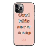 Cool Kids Never Sleep: iPhone 11 Pro Transparant Hoesje