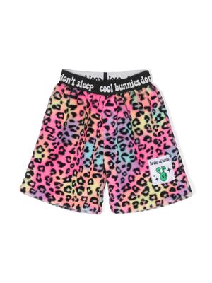 Natasha Zinko Kids short à imprimé léopard - Noir