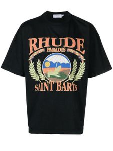 RHUDE t-shirt à logo imprimé - Noir