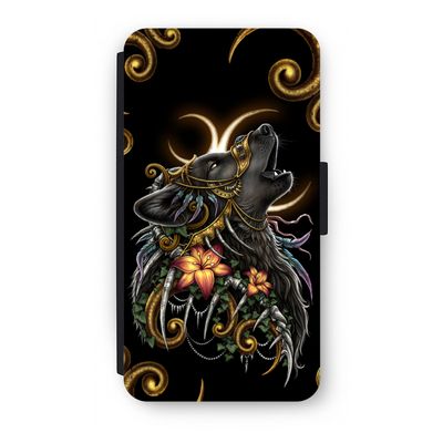 Huilende Wolf: iPhone X Flip Hoesje