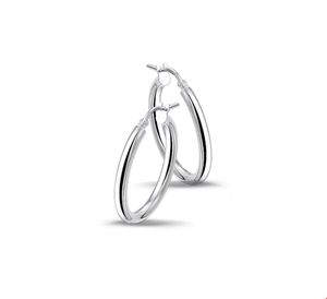 TFT Creolen Ronde Buis Zilver Gerhodineerd Glanzend 2.5 mm x 30 mm