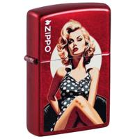 Zippo Aansteker Pin-upgirl In Polka Jurk