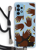 Hands dark: Samsung Galaxy A52 Transparant Hoesje met koord