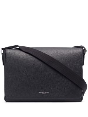 Aspinal Of London sac porté épaule Reporter en cuir - Noir
