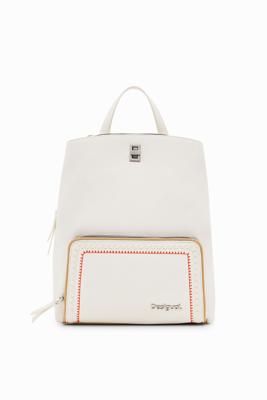 Multi-positie geborduurde rugzak M - WHITE - U