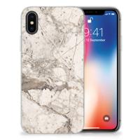 Apple iPhone X | Xs | TPU | Siliconen hoesje | Marmer Beige