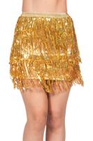 Party rok goud metallic franjes pailletten