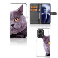 OnePlus Nord 2T | Telefoonhoesje | Met pasjeshouder | Kat