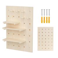 Houten whiteboard-organizer Maclean, lichte houtkleur, 40x60 cm, max. 20 kg, MC-130 WD