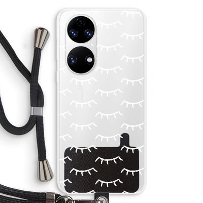 Wimpers: Huawei P50 Transparant Hoesje met koord