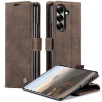 Caseme Samsung Galaxy Z Fold 7 bookcase stand hoes - Coffee Caseme Samsung Galaxy Z Fold 7 bookcase stand hoes - Coffee
