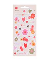 HEMA Stickervel Bloemen En Hartjes - 3 Stuks