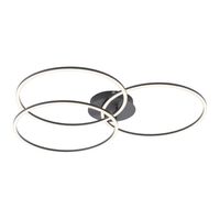 Just Light Moderne plafondlamp Ivanka 3-rings zwart 14539-18