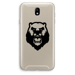 Angry Bear (black): Samsung Galaxy J7 (2017) Transparant Hoesje