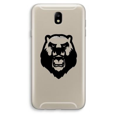 Angry Bear (black): Samsung Galaxy J7 (2017) Transparant Hoesje