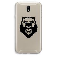 Angry Bear (black): Samsung Galaxy J7 (2017) Transparant Hoesje