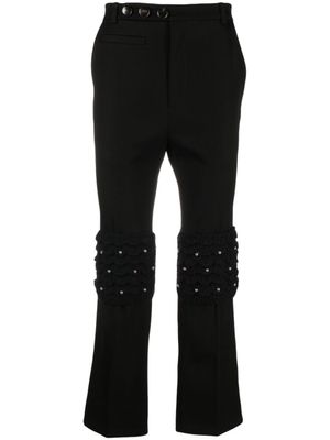 Namacheko pantalon évasé à ornements en cristal - Noir