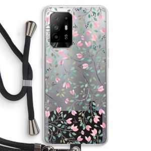Sierlijke bloemen: Oppo A95 5G Transparant Hoesje met koord