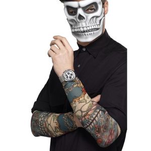 2x Tattoo sleeves Day of the Dead voor volwassenen