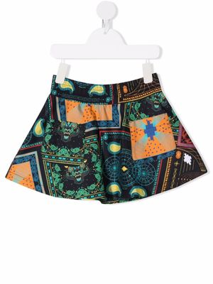 Marcelo Burlon County Of Milan Kids minijupe évasée à imprimé bandana - Noir
