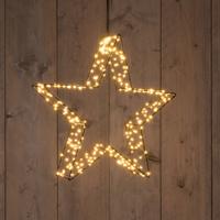 Metal 36 cmx7 cm 3D Star Black With 300Led Classic Warm - Annas collection