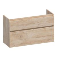 Brauer Delight - Onderkast Ondiep - 100 cm - met 2 Softclose Lades Greeploos en 1 Sifon Uitsparing - Forest Wheat