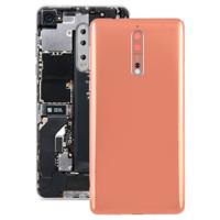 Batterij terug te dekken met camera lens & kant toetsen voor Nokia 8 (oranje)