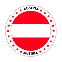 Viltjes met Oostenrijk vlag opdruk
