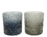 Waxinelichthouder Bubble Glas Assorti 1st