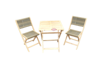 Melun inklapbare set olive green/acacia light teak look - Eurofleur aanbieding