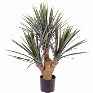 Yucca kunstplant 90 cm in pot voor binnen/buiten   -